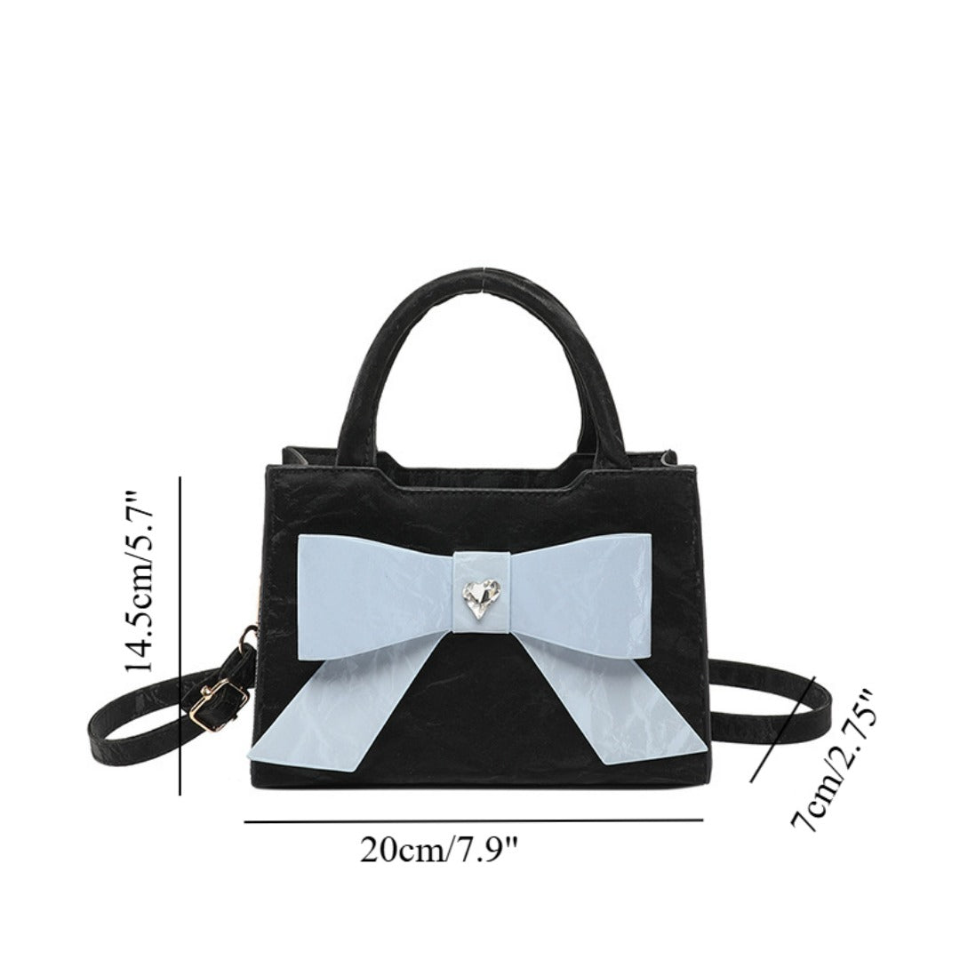 Design sweet and cute bow bag, fashionable versatile small square bag m shoulder tote bag - SJB-DIAMOND ELITES