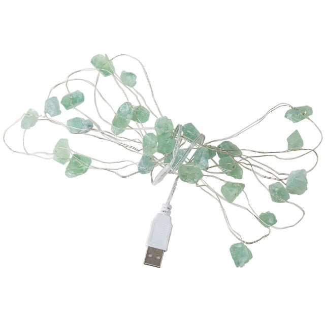 Green Crystal Stone Lamp - SJB-DIAMOND ELITES