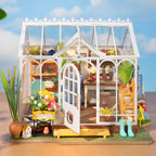 Rolife Mengyu Flower Minature House DIY Building Toys With LED Light For Gifts Pi-Mart