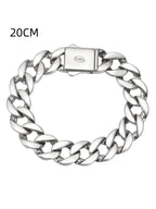 S925 Sterling Silver 13mm Thick Cuban Bracelet Pi-Mart