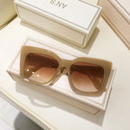 Rectangle Big Frame Cat Eye Sunglasses - SJB-DIAMOND ELITES