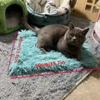 [Warm Luxurious Pet Blanket Comfort] Luxurious Plush Pet Blanket for Cats & Dogs - Machine Washable, Winter Warmth Comfort Mat for Nests and Sofas