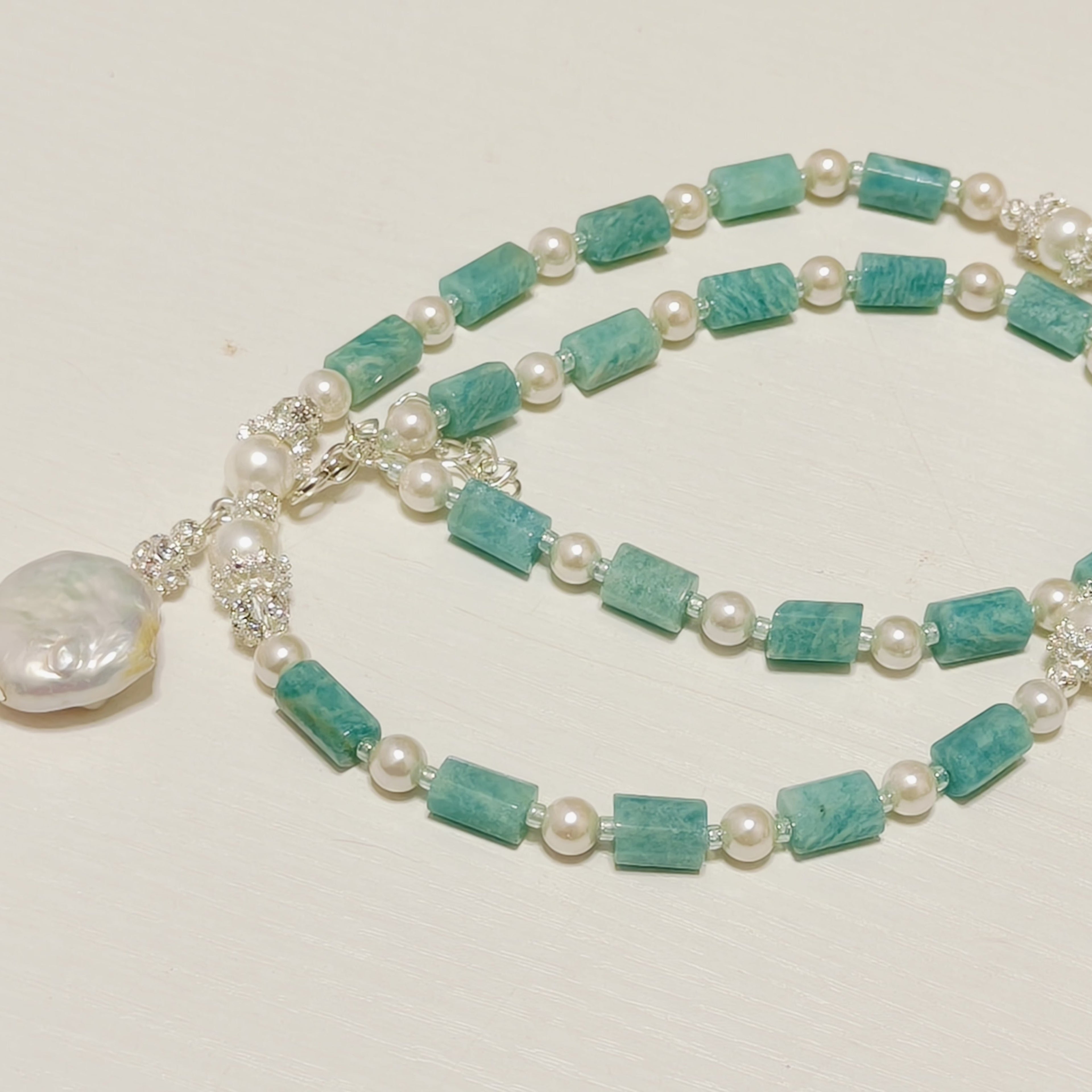 Handmade Premium Crystal Necklace |  Artisan Woven Jewelry with Alloy Accents  | Elegant Sparkling Statement Necklace for Women (MAC344)