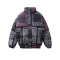 Retro Cashew Flower Full Print Padded Coat Pi-Mart