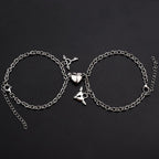 2Pcs Heart Magnet Bracelet for Lovers Pi-Mart