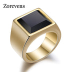 ZORCVENS Black Stone Rings for Men Pi-Mart