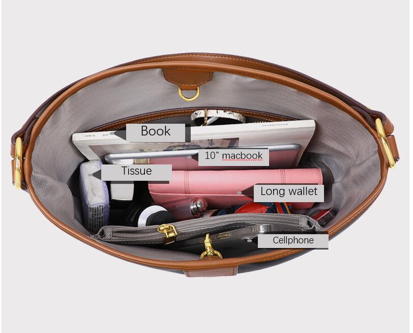 Genuine leather hobo handbags  trendy large-capacity commuter bag 5740 - SJB-DIAMOND ELITES
