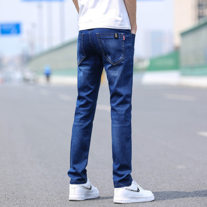 Spring And Summer Denim Trousers Men's Slim Straight Stretch Lootquake LLC
