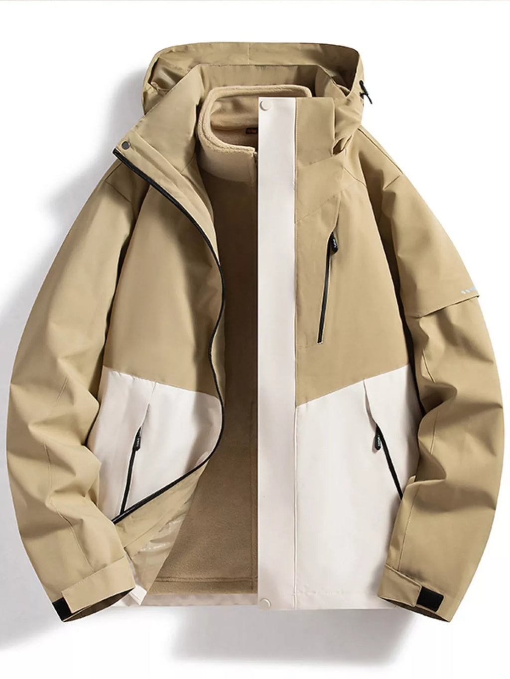AquaGuard Men's All-Weather Zip Hoodie Plus Sizes THRIXINE