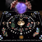 Tarot Tablecloth Board Game Decorative Cloth Have Your Power Mandala Moon Phase Floral Butterfly Tablecloth Pi-Mart