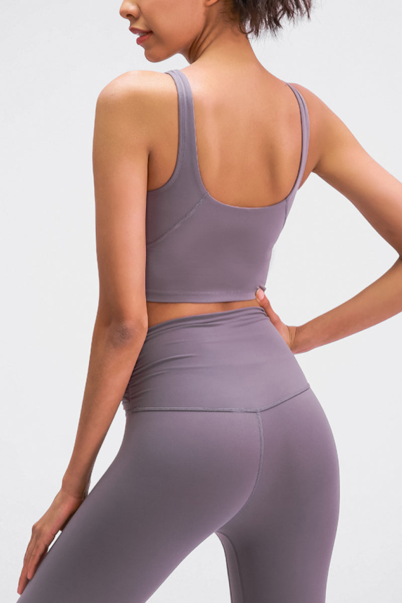 Millennia Scoop Back Sports Bra THRIXINE