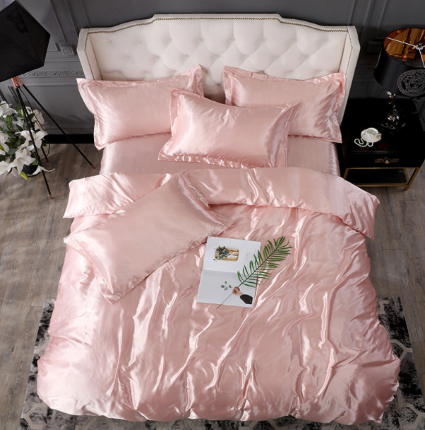 Bed Sheet Quilt Cover Naked Sleep Cool Silk Single Three Piece Set Pi-Mart