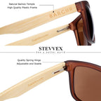 Polarized Bamboo Elegant Wood Sunglasses for Men and Women in Famous Retro Classic Style  Design With UV400 Protection - SJB-DIAMOND ELITES