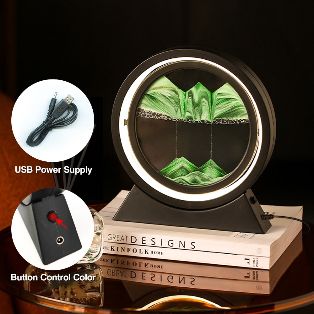 Moving Sand Art Landscape Table Lamp - SJB-DIAMOND ELITES