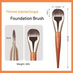 Lightweight Seamless Flat Head Base Makeup Facial Care Brush Pi-Mart