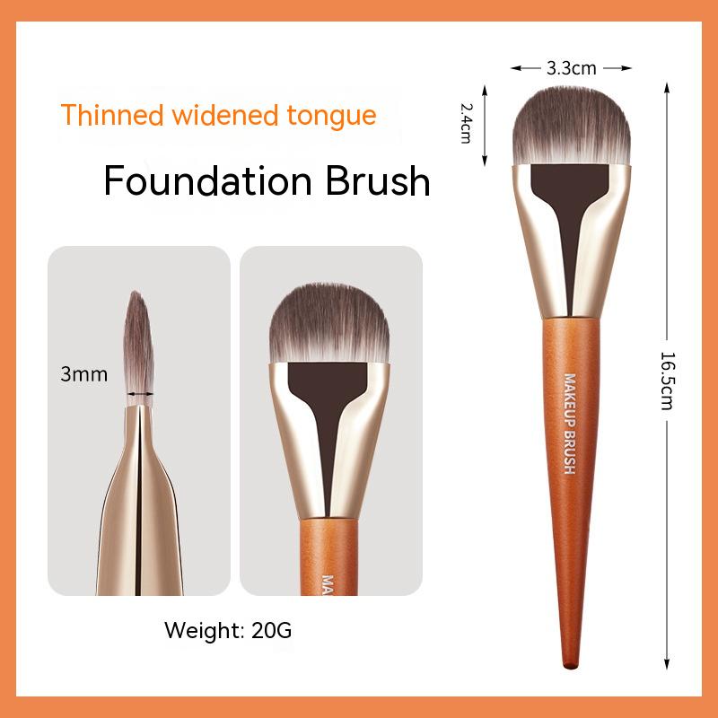 Lightweight Seamless Flat Head Base Makeup Facial Care Brush Pi-Mart
