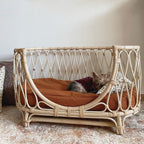 Pet Bed Handmade Rattan Woven Pet Bed Sofa For Dogs Pi-Mart