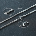 Twisted Rope Figaro Necklaces Pi-Mart