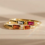 Creative Jewelry Titanium Steel December Birthstone Ring Pi-Mart