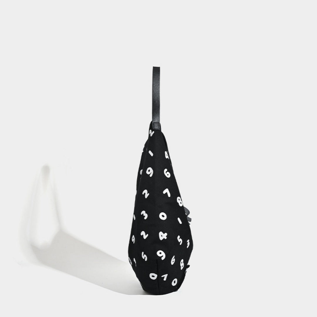 Hobo tote bag, simple digital printed canvas bag, versatile slouchy bag, shoulder bag bag - SJB-DIAMOND ELITES