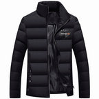 Thick Padded Jacket Stand Up Collar For Slim Fit And Warmth
