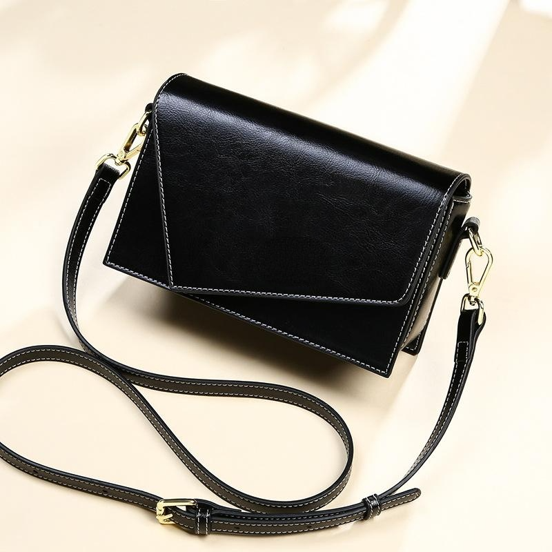 Genuine leather women's messenger bags geometric shape small square bag shoulder purse crossbody - SJB-DIAMOND ELITES