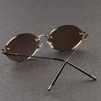 Frameless Oval Style Anti Fatigue Sunglasses Pi-Mart