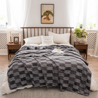 Autumn And Winter Milk Velvet Thickened Yarn-dyed Blankets Multifunctional Nap Pi-Mart