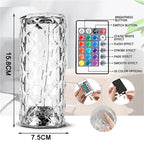 Table Crystal Rose Bedroom Lamp Pi-Mart