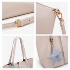 Solid Hobo Bag Shoulder Purse Simple and Chic Tote Bag for Women Large Capacity SHOMICOBOUTIQUE