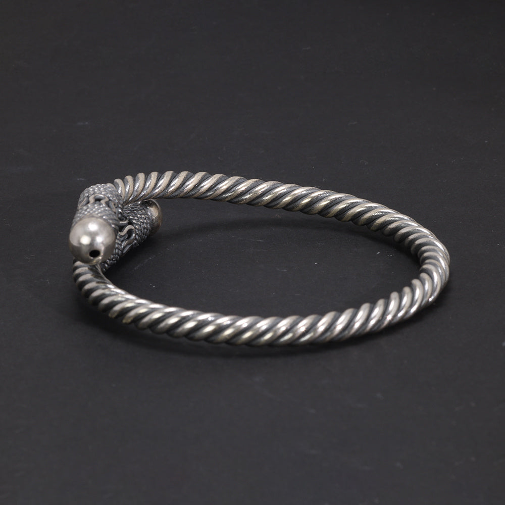Sterling Silver Handmade Hemp Rope Bracelet Men's And Women's Opening