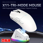 22K DPI X11 Pro Wireless Gaming Mouse - Tri-Mode Connectivity, RGB Charging Dock, PAW3311 Optical Sensor, HUYU Switch, 5 Programmable Buttons, Ergonomic Design for PC Gamers Lootquake LLC