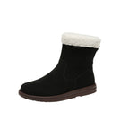 Winter Snow Boots New Fashion Lamb Thickened Warm Fleece Short Boots With Side Zpipper Design Solid Shoes For Women Pi-Mart