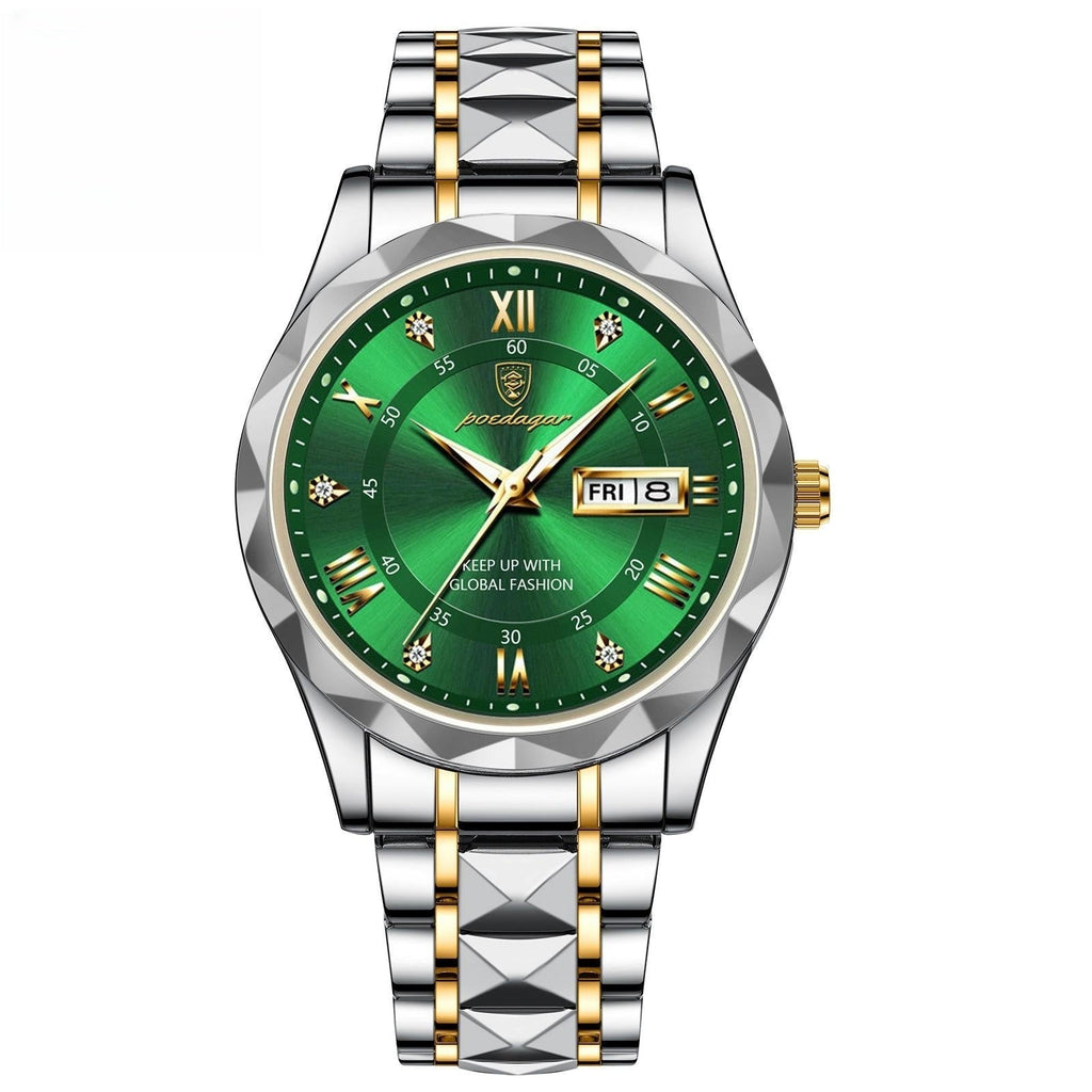 Men's Waterproof Double Calendar Luminous Quartz Watch Pi-Mart