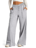 Drawstring Wide Leg Pants THRIXINE