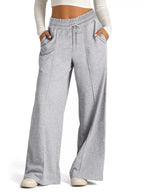Drawstring Wide Leg Pants THRIXINE