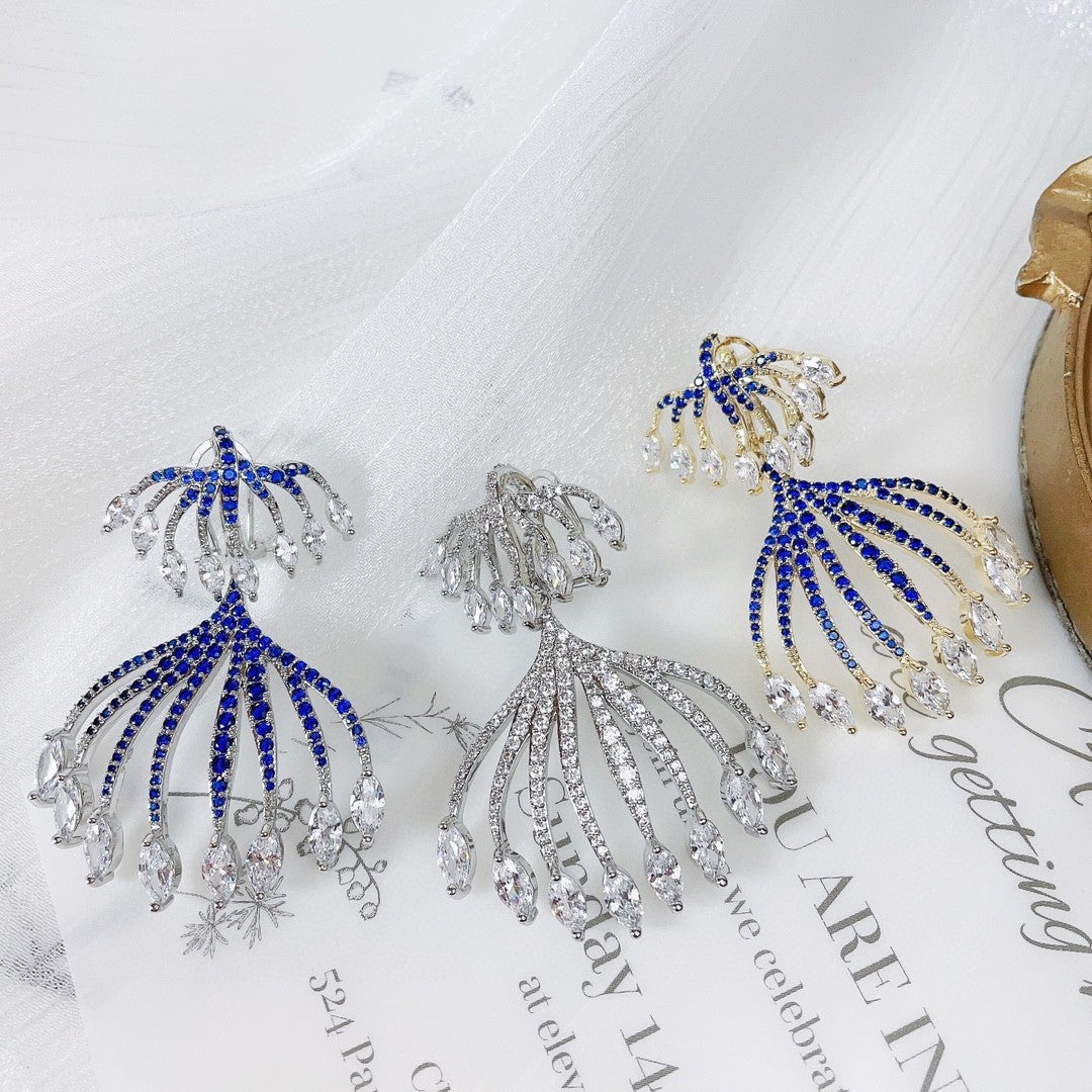 Fashion Smart Sea Jellyfish Tassel Earrings Pi-Mart