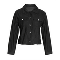 Women's Corduroy Long Sleeve Jacket - Casual Button-Up Coat With Flap Pockets Pi-Mart