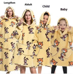 Lazy Blanket Hoodie Family Party Gift Pi-Mart
