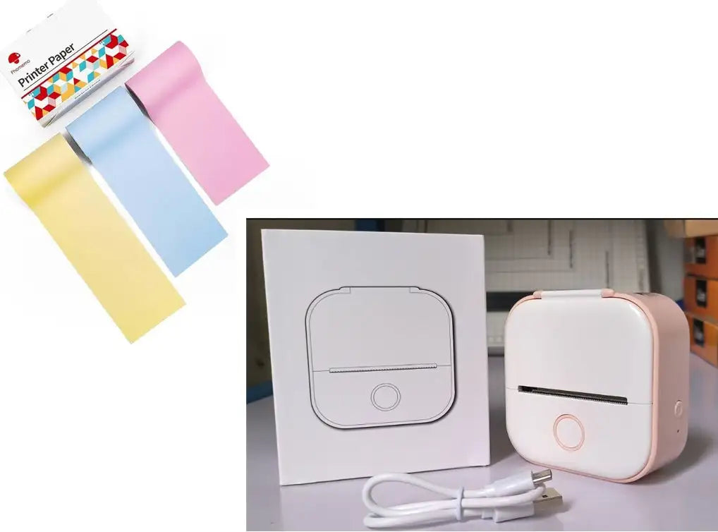 Portable Mini Printer for Students and Hobbyists, Bluetooth Thermal Label Printer - SJB-DIAMOND ELITES