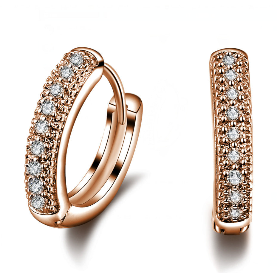 Vintage Earrings 3A Zircon White Gold Plated Pi-Mart