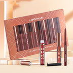 Lip Liner And Lipstick Makeup 12 Pcs Set 6 Matte Lipstick 6 Lip Liner Pens Waterproof Long Lasting Matte Lipstick Beauty Cosmetics Makeup Gift For Girls Lipstick Set Pi-Mart