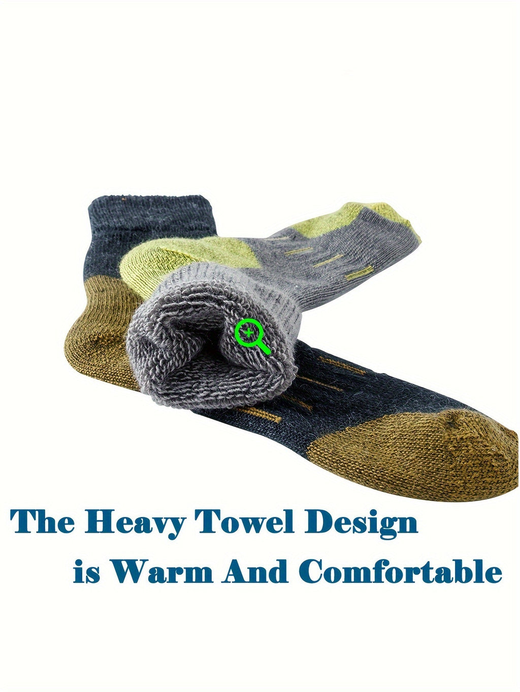 4 Pairs of Premium 79% Merino Wool Athletic Crew Socks for Men - Warm, Breathable, and Moisture-Wicking for Hiking, Running, Climbing - US Sizes 10-13