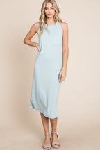 Ribbed Knit Sleeveless Midi Dress For Women – Simple, Casual, Elegant, Versatile and Chic Midi Dress with Ribbed Texture for Every Occasion