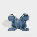 Design washed denim bag, butterfly shaped bag, punk denim bag, shoulder bag, backpack purse for women - SJB-DIAMOND ELITES
