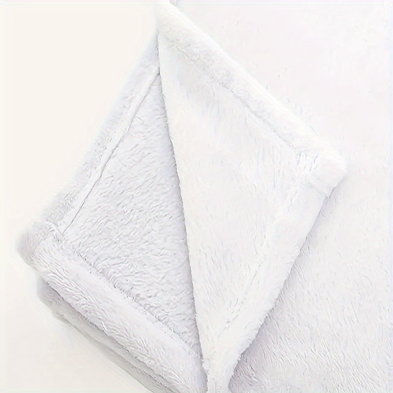 1pc Flannel Digital Printed Throw Blanket Sofa Blanket, Home Leisure Blanket, Air Conditioning Blanket, Nap Blanket, Soft And Comfortable Halloween Cute Hat Cat White Ghost Bat Pumpkin Bed Blanket Lootquake LLC