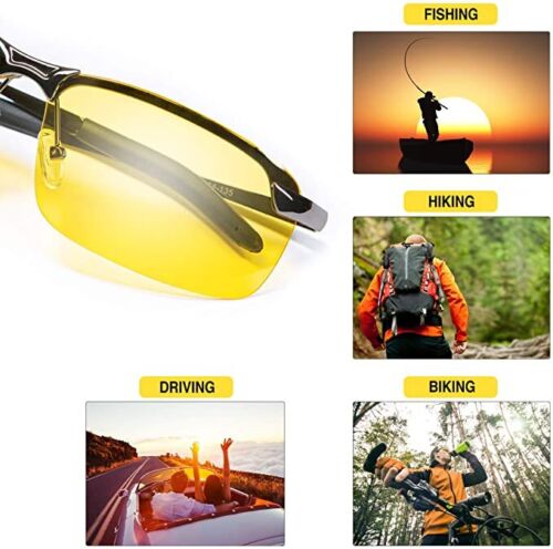 Polarized HD Night Driving Vision Glasses For Men & Women Aviator Sunglasses Pi-Mart