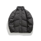 Men's Fashion Simple Raglan Sleeve Printing Stand-up Collar Down Jacket