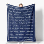 Cozy Blue Encouragement Hug Blanket - Soft Flannel, Inspirational Print For Rehab & Comfort, Perfect For Naps, Camping, And Gifting To Friends & Family Lootquake LLC