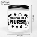 1pc Lavender Scented Candle 5.3oz - "Trust Me, I'm a Nurse" Design with Medical Symbols | Heartfelt Gift for Nurses, Nurse Appreciation, Graduation, Birthdays, Christmas | Soy Wax, Glass Container Lootquake LLC